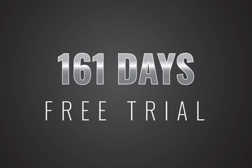 161 day free trial banner design. 161 days free banner background
