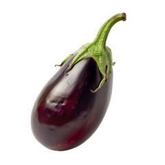 Poster - Isolated fresh eggplant on isolated transparent background