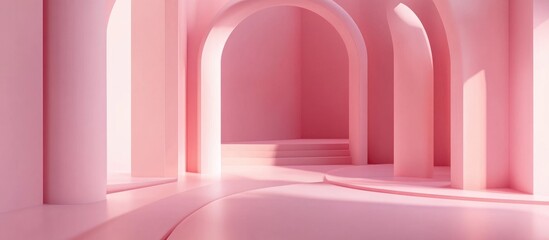 Aufkleber - Elegant minimalistic background 3D illustration and rendering