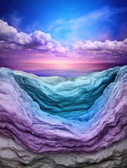 Poster - Surreal frozen landscape at sunset