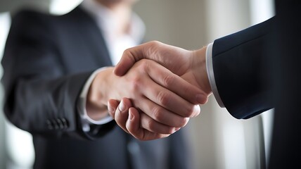 Businessman handshake for teamwork of business merger and acquisition