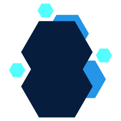 Blue Hexagon Banner