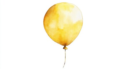 Poster - Watercolor illustration of a yellow balloon and a comment