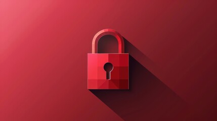 Vector Icon font of a lock symbol isolated on a solid background,