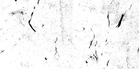 Wall Mural - Abstract Grunge Background, Black and White Texture with Cracks, Chips, and Dots Isolated