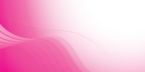 Wall Mural - Abstract white and pink color, modern design curve lines background. Vector illustration.	