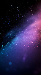 Canvas Print - Abstract background with blue and purple bokeh lights.