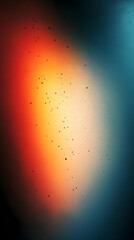 Wall Mural - Abstract background with orange, blue, and white gradients with black speckles.