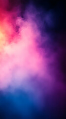 Canvas Print - Abstract background with pink, blue and purple colors, with white clouds in the top half.