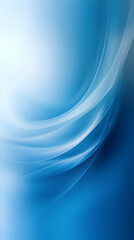 Wall Mural - Abstract blue background with white wavy lines.