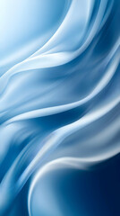 Poster - Abstract blue silky fabric flowing and draping.