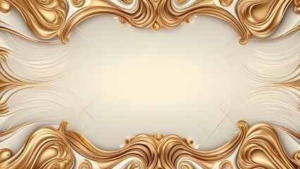 Wall Mural - golden background with ornament