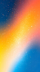 Poster - Abstract colorful background with white dots scattered on a gradient of blue, yellow, and pink.