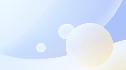 Wall Mural - White background, blue bubbles, minimalism, a simple and elegant background