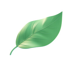 Canvas Print - cartoon 3d green leaf, minimalism, environment icon