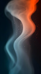 Poster - Abstract colorful smoke on dark background.