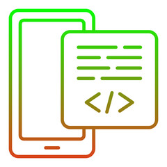 Canvas Print - Coding Icon