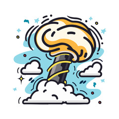 Sticker - Tornado vector icon