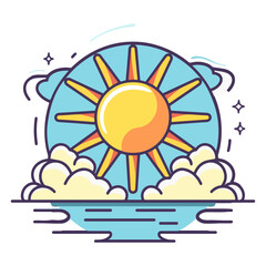 Poster - Sunny day vector icon