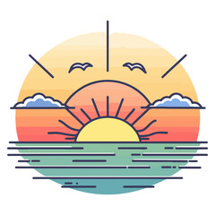 Poster - Sunrise vector icon