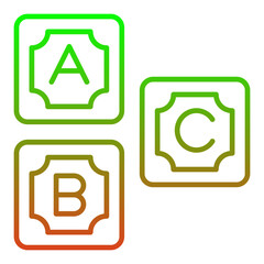 Wall Mural - Abc Block Icon