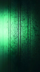 Sticker - Abstract Green Water Drops on Glass Panels.