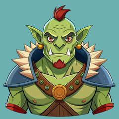 orc monster fantasy vector illustration