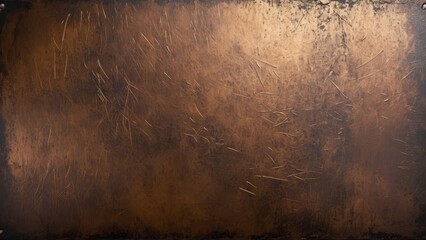 Wall Mural - brushed bronze plate with texture as background.