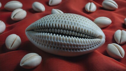 Poster - cowrie or cowry shell shell of monetaria moneta