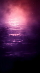 Wall Mural - Abstract purple and red night sky with blurry water reflection.