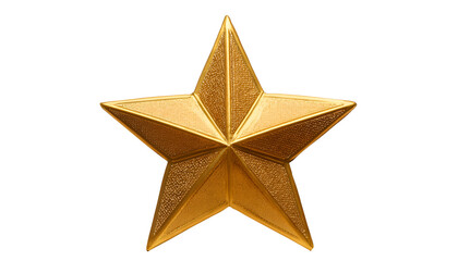 Wall Mural - Golden 3d star isolated.