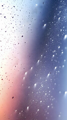 Poster - Abstract water droplets on a pink and blue gradient background.