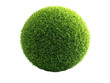 © Asier - Green grass sphere on a white background. PNG transparent.