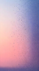 Wall Mural - Blurred Raindrops on Glass with Pink and Purple Gradient Background.