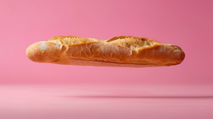 Wall Mural - Levitating a baguette pastel style