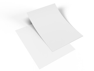 Canvas Print - flyer a4 paper mock up with shadow overlay. template for presentation branding, corporate identity, 