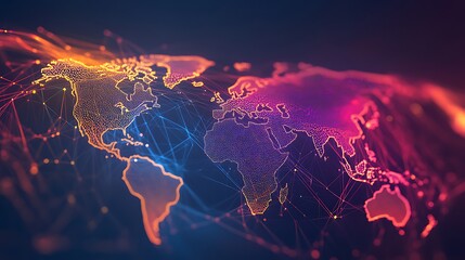 Wall Mural - Global Network: A Visual Representation of Interconnectedness