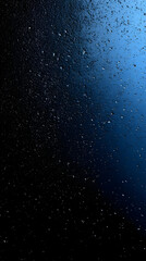 Poster - Dark blue gradient background with water droplets.