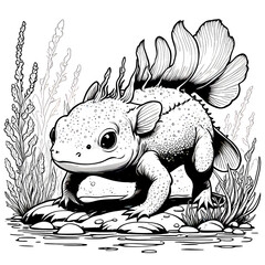 Wall Mural - axolotl 