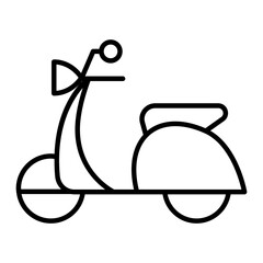 Wall Mural - Scooter icon in thin line style vector illustration graphic design