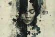 © Leo - Brain development Sequential Artistic monochrome portrait of a woman with a fragmented face symbolizing the deconstruction of identity and the reconstruction of self