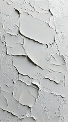 Canvas Print - Textured white wall with rough surface and cracks.