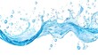 © Phichaphat - Blue Water Splash and Bubbles Isolated on White Background