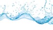 © Phichaphat - Blue Water Splash and Bubbles Isolated on White Background