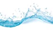 © Phichaphat - Blue Water Splash and Droplets Isolated on White Background