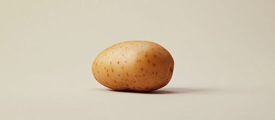 Poster - potato against a white background. with copy space image. Place for adding text or design