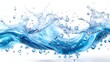 © Phichaphat - Blue Water Splash with Air Bubbles - Abstract Background