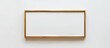 © vxnaghiyev - broad gold wooden picture frame featuring a blank canvas cutout on a white background. with copy space image. Place for adding text or design