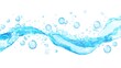 © Phichaphat - Blue Water Splash with Bubbles - Liquid Background