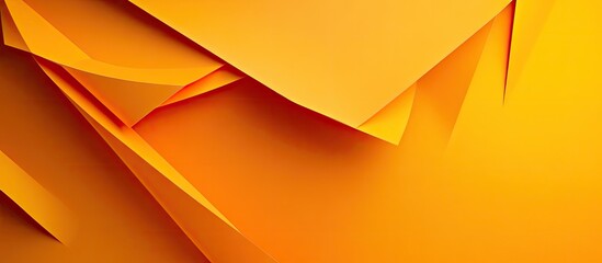 Leinwandbilder - Abstract geometric shape on an orange paper background. with copy space image. Place for adding text or design